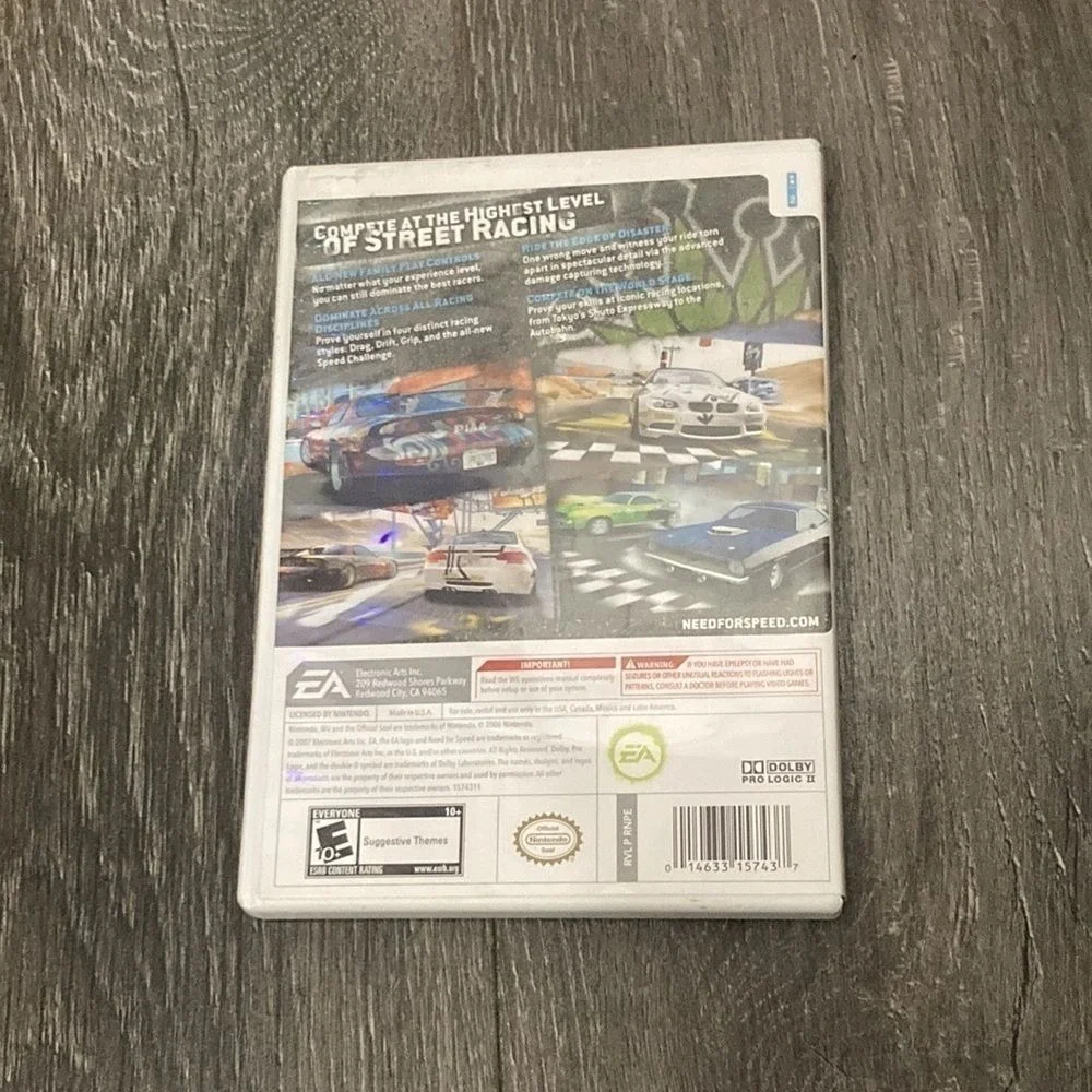 Nintendo Wii Need For Speed Pro Street Video Game With Booklet
